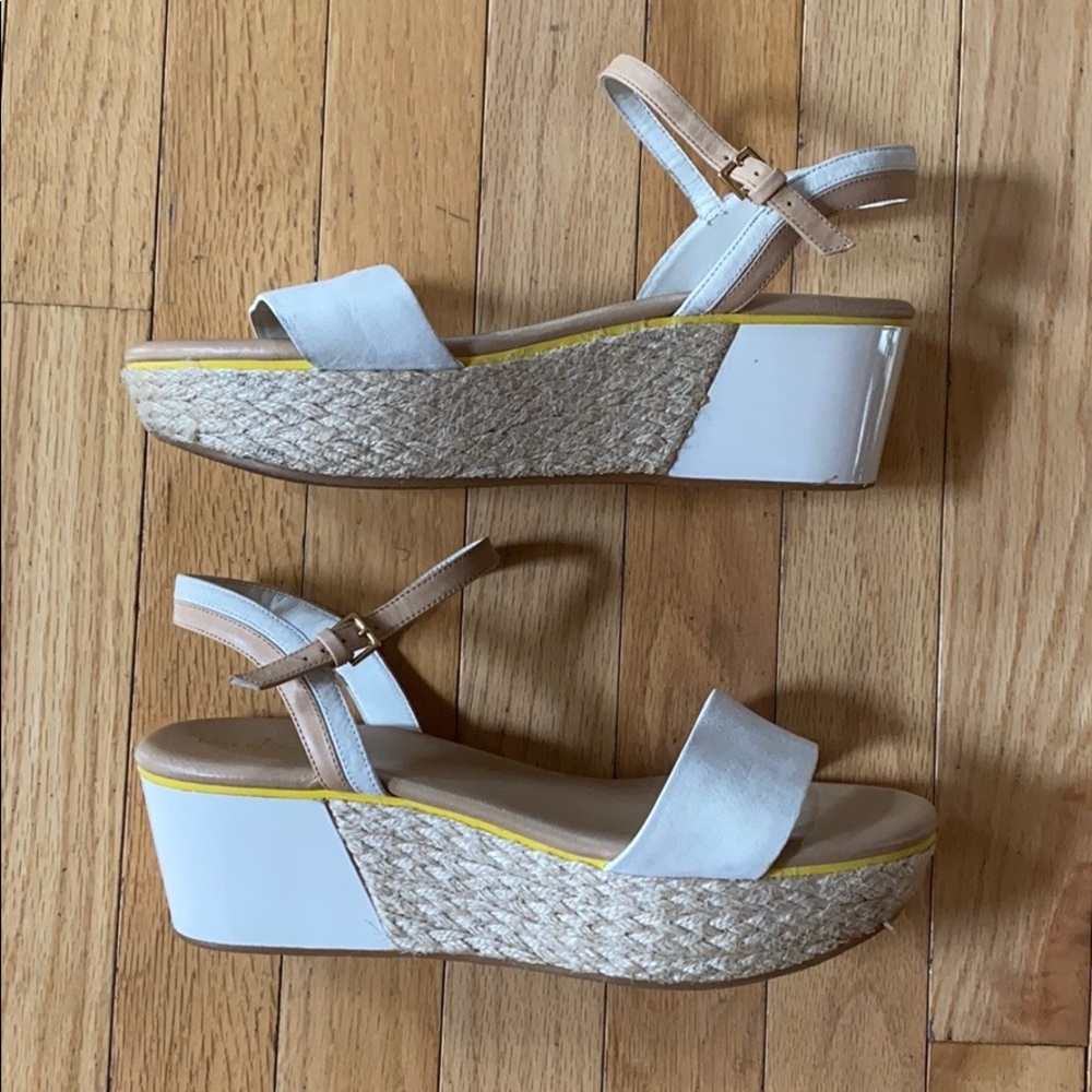 Cole Haan Off-White Flatform Sandals